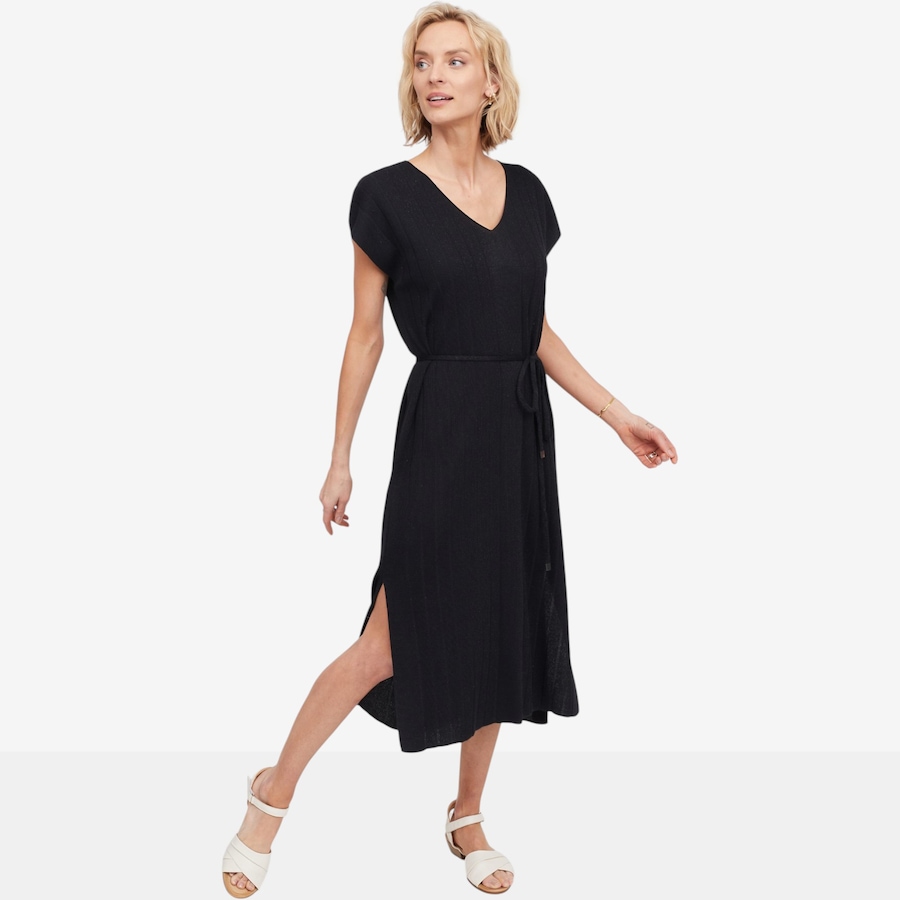 Image 119870_ALTMORE6.jpg, Product 119-870 / Price $169.99, Aggel Lurex V-Neck Midi Knitted Dress from Aggel on TSC.ca's Fashion department