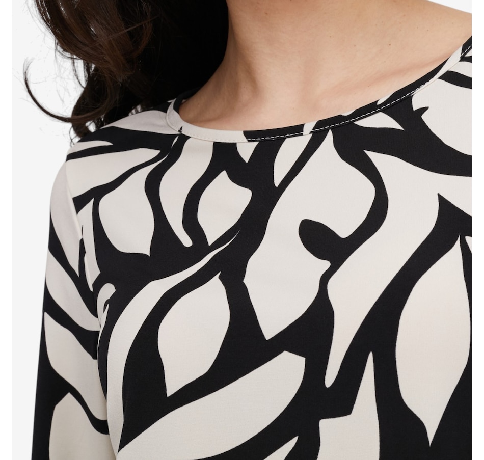 Image 119874_ALTMORE3.jpg, Product 119-874 / Price $44.99, Kim & Co. Brazil Knit 3/4 Sleeve Tunic with Slits from Kim & Co. on TSC.ca's Fashion department