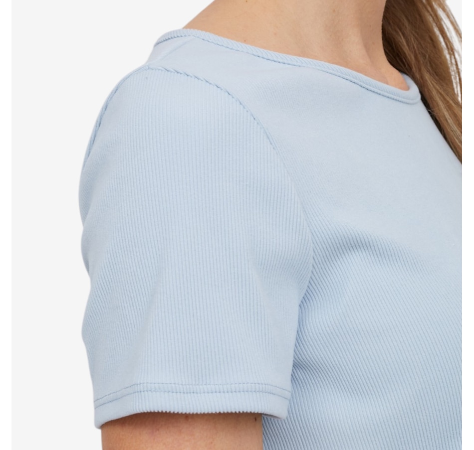 Image 119878_ALTMORE2.jpg, Product 119-878 / Price $39.99, Kim & Co. Soft Rib Knit Short Sleeve Top from Kim & Co. on TSC.ca's Fashion department