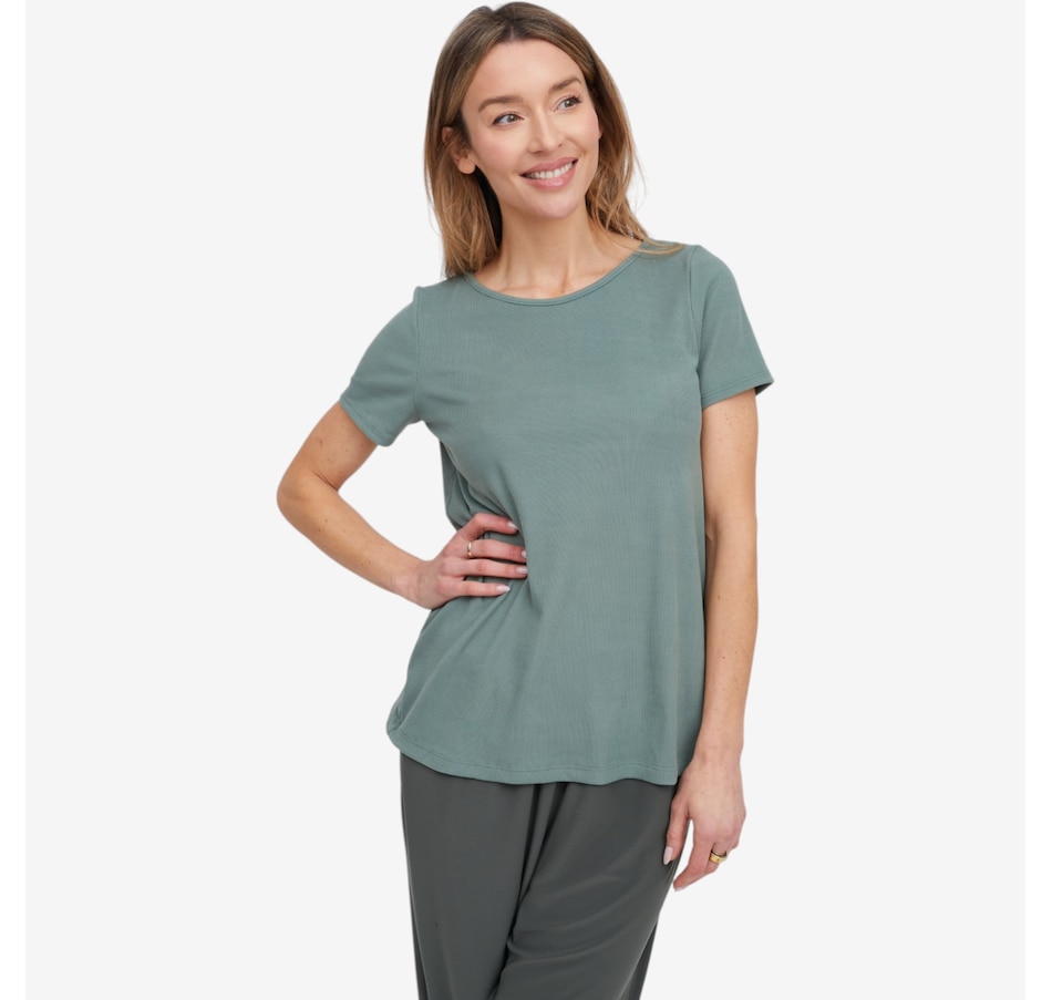 Image 119878_SOFSE.jpg, Product 119-878 / Price $39.99, Kim & Co. Soft Rib Knit Short Sleeve Top from Kim & Co. on TSC.ca's Fashion department