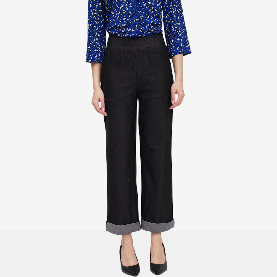 Image 119879_BLK.jpg, Product 119-879 / Price $44.88, Kim & Co. Deluxe Denim Knit Ankle Length Cuffed Pant from Kim & Co. on TSC.ca's Fashion department