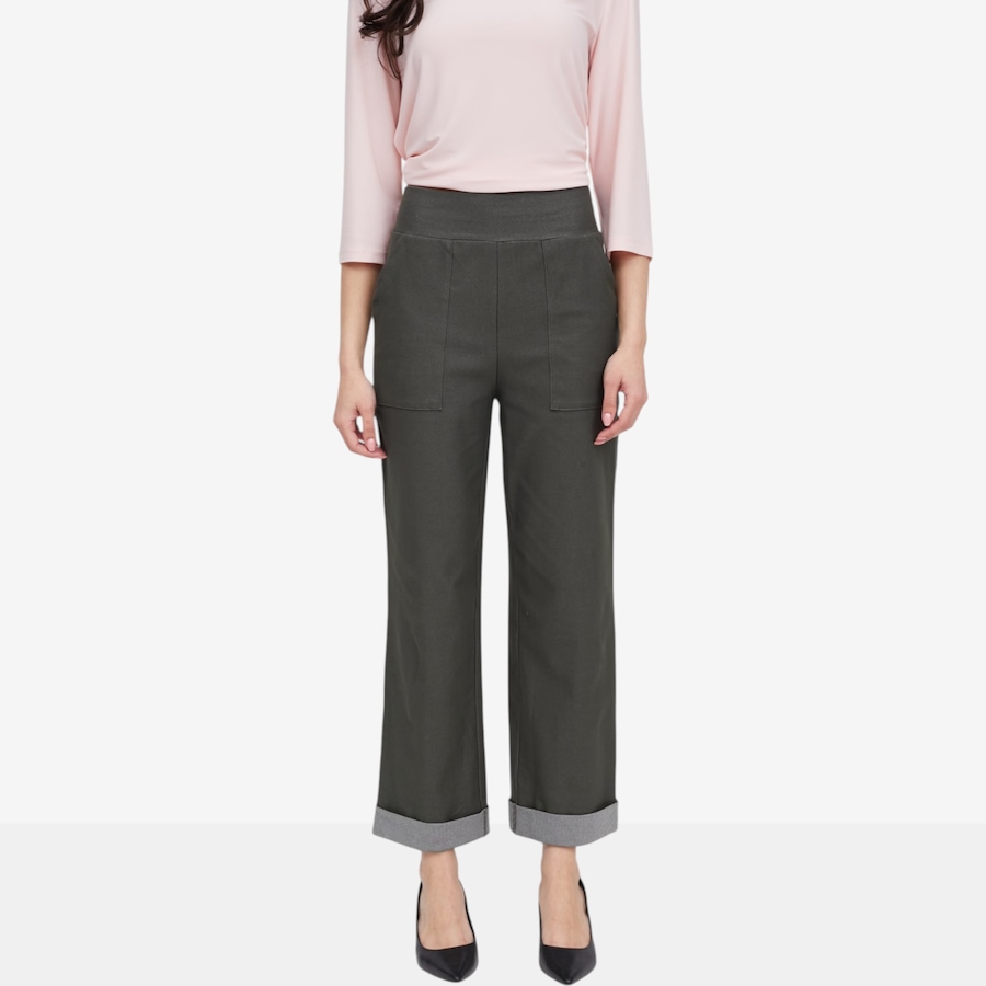 Image 119879_DARSE.jpg, Product 119-879 / Price $44.88, Kim & Co. Deluxe Denim Knit Ankle Length Cuffed Pant from Kim & Co. on TSC.ca's Fashion department
