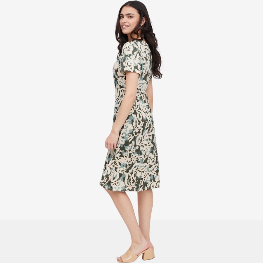 Image 119880_ALTMORE1.jpg, Product 119-880 / Price $44.88, Kim & Co. Printed Brazil Knit Short Sleeve Dress from Kim & Co. on TSC.ca's Fashion department