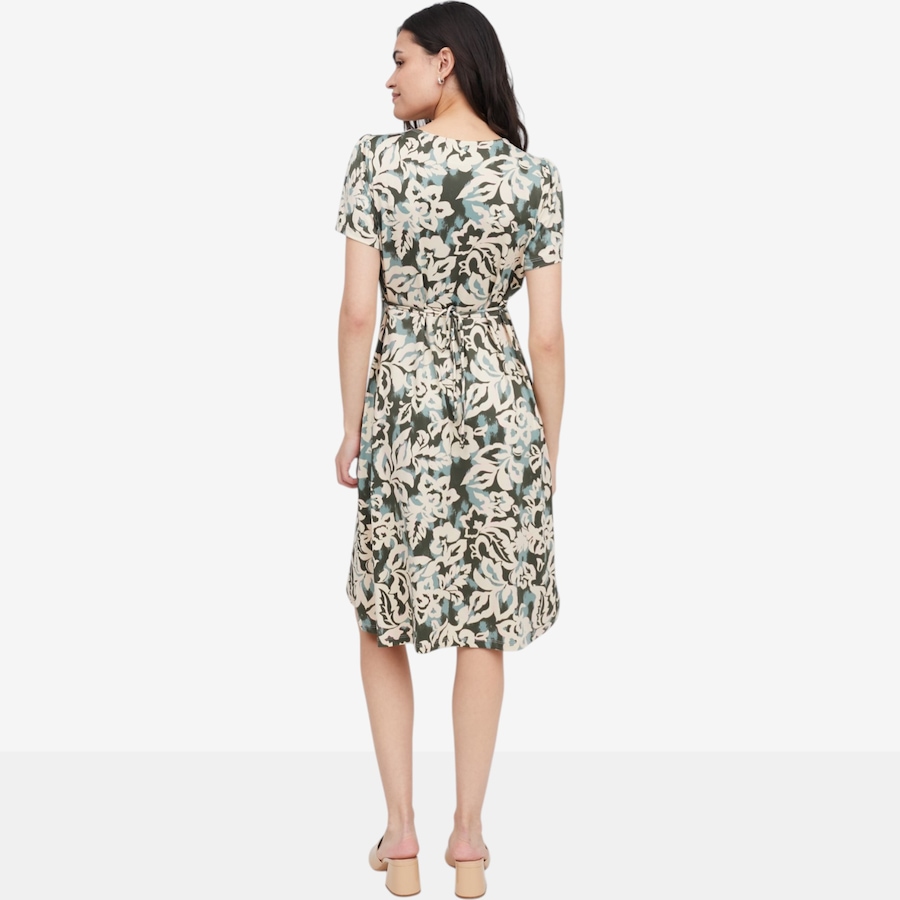 Image 119880_ALTMORE3.jpg, Product 119-880 / Price $44.88, Kim & Co. Printed Brazil Knit Short Sleeve Dress from Kim & Co. on TSC.ca's Fashion department
