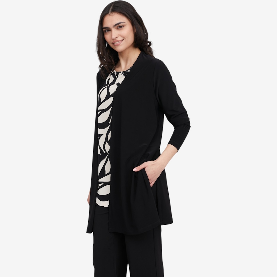 Image 119883_ALTMORE4.jpg, Product 119-883 / Price $29.33, Kim & Co. Deluxe Brazil Knit Long Cardigan with Slits from Kim & Co. on TSC.ca's Fashion department
