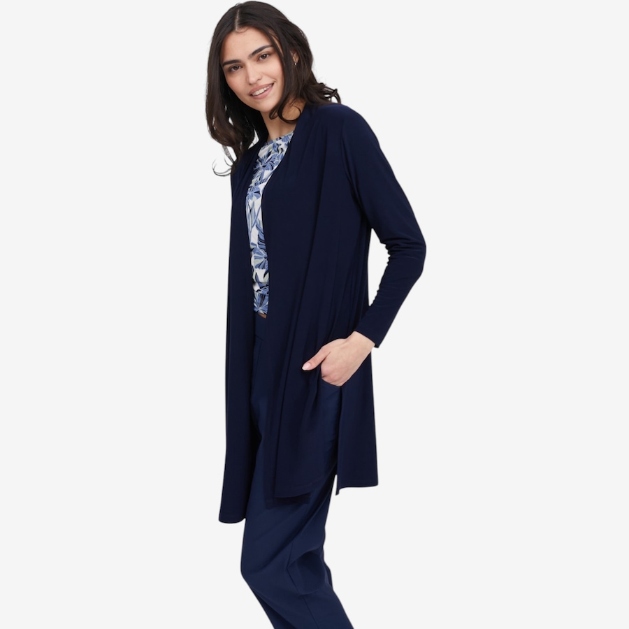 Image 119883_NVY.jpg, Product 119-883 / Price $29.33, Kim & Co. Deluxe Brazil Knit Long Cardigan with Slits from Kim & Co. on TSC.ca's Fashion department