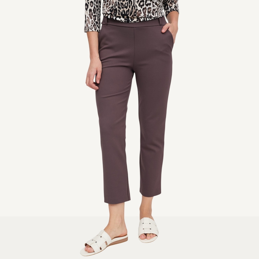 Image 119886_CHBRN.jpg, Product 119-886 / Price $44.88, Kim & Co. Stretch Ponte Knit Ankle Length Audrey Narrow Leg Pant from Kim & Co. on TSC.ca's Fashion department