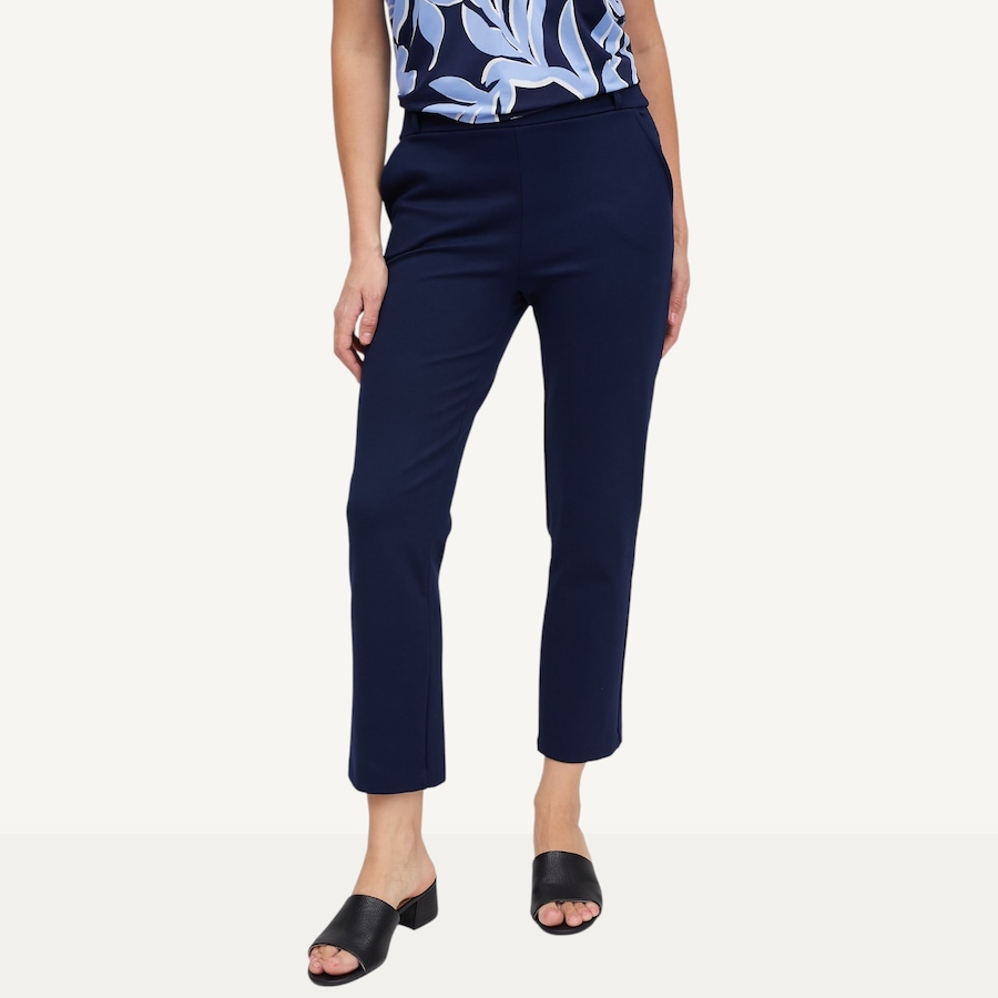 Image 119886_NVY.jpg, Product 119-886 / Price $44.88, Kim & Co. Stretch Ponte Knit Ankle Length Audrey Narrow Leg Pant from Kim & Co. on TSC.ca's Fashion department