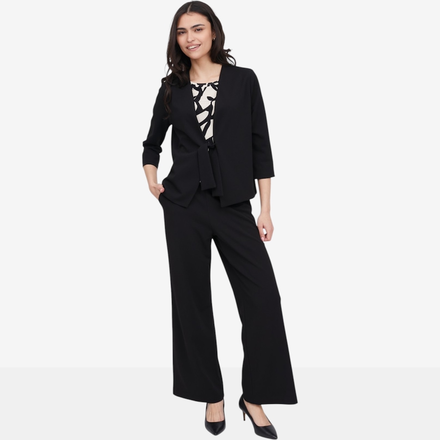 Image 119888_ALTMORE4.jpg, Product 119-888 / Price $29.88, Kim & Co. Ponte Crepe 3/4 Sleeve Tie Front Short Blazer from Kim & Co. on TSC.ca's Fashion department
