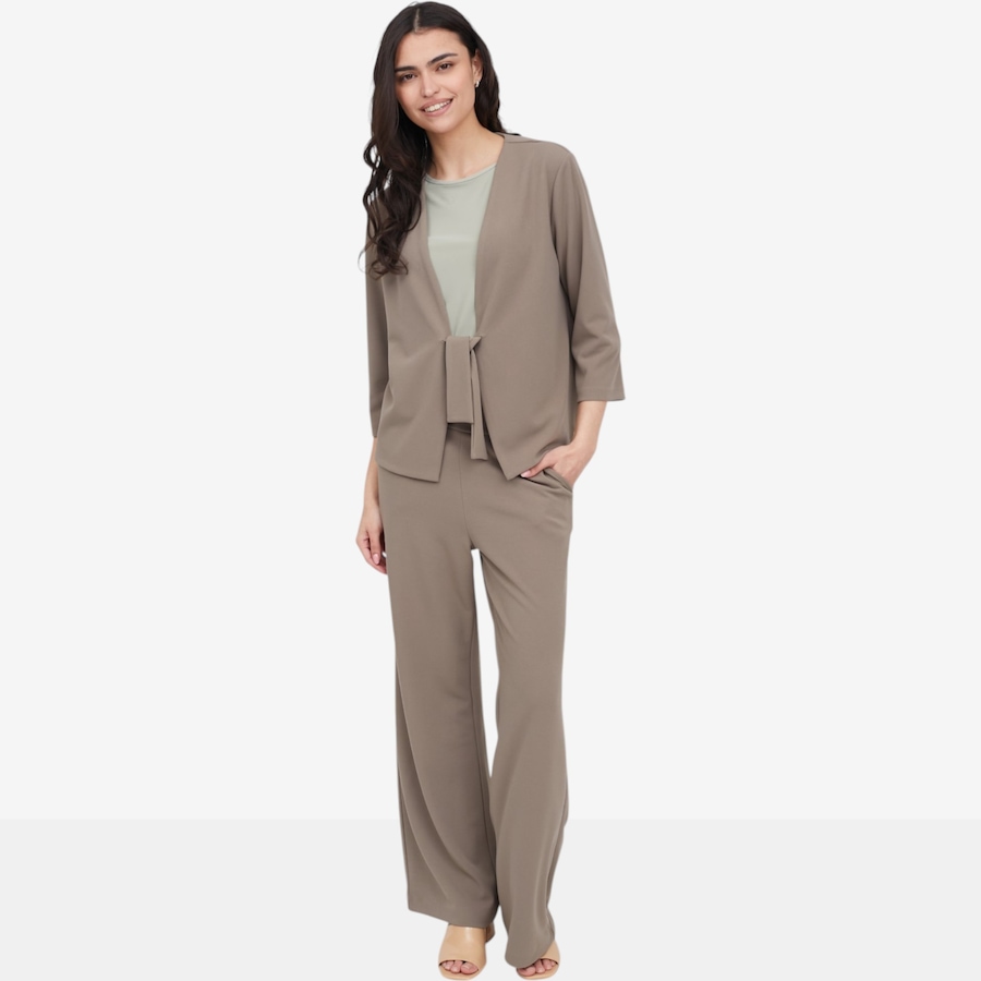Image 119888_ALTMORE5.jpg, Product 119-888 / Price $29.88, Kim & Co. Ponte Crepe 3/4 Sleeve Tie Front Short Blazer from Kim & Co. on TSC.ca's Fashion department