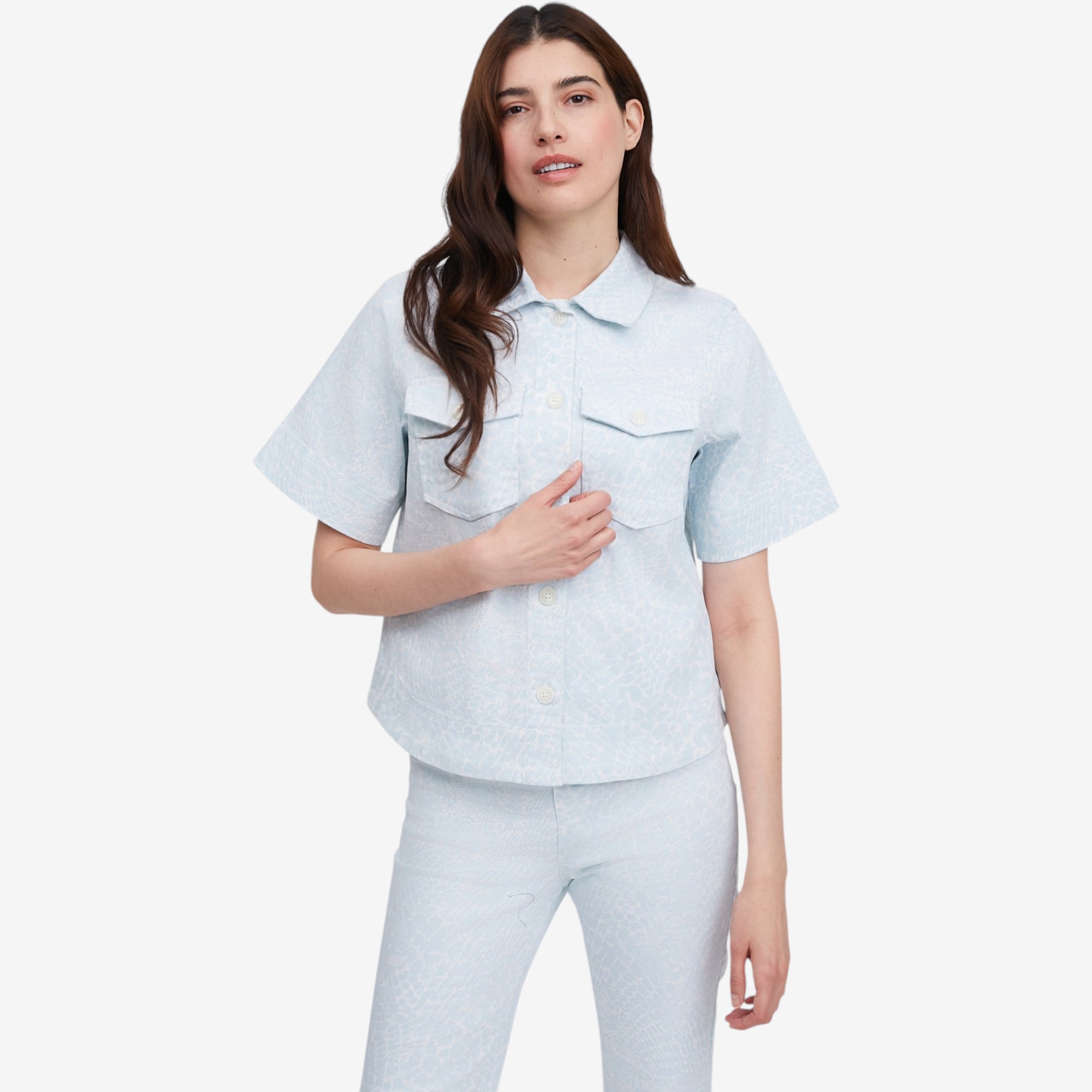 Diane Gilman Printed Stretch Denim Jacket - TSC.ca