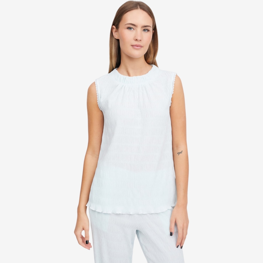 Image 119897_SKY.jpg, Product 119-897 / Price $39.88, Diane Gilman Plisse Sleeveless Top from DG2 by Diane Gilman on TSC.ca's Fashion department