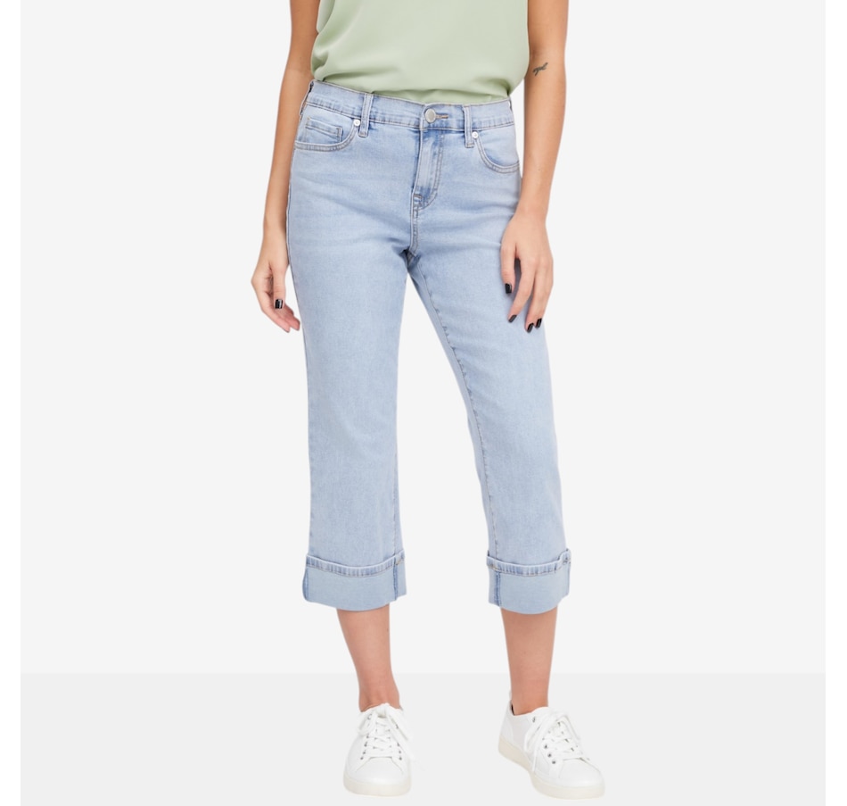 Image 119900_CHA.jpg, Product 119-900 / Price $79.99, Diane Gilman Cuffed Girlfriend Crop Jean from DG2 by Diane Gilman on TSC.ca's Fashion department