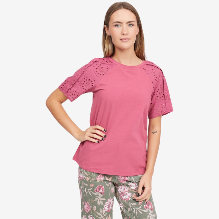 Image 119902_RSWIN.jpg, Product 119-902 / Price $54.88, Diane Gilman Eyelet Sleeve Crew Neck Tee from DG2 by Diane Gilman on TSC.ca's Fashion department