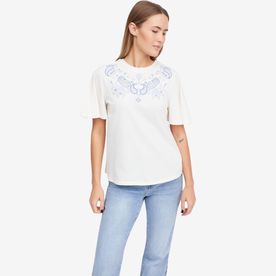 Image 119903_PO.jpg, Product 119-903 / Price $24.33, Diane Gilman Embellished Flutter Sleeve Tee from DG2 by Diane Gilman on TSC.ca's Fashion department