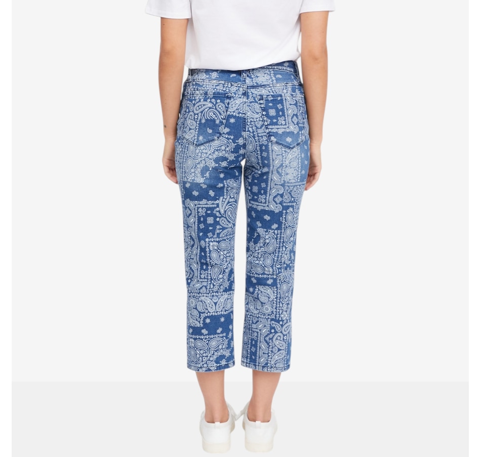 Image 119905_ALTMORE2.jpg, Product 119-905 / Price $99.99, Diane Gilman Scarf Printed Straight Crop Jean from DG2 by Diane Gilman on TSC.ca's Fashion department