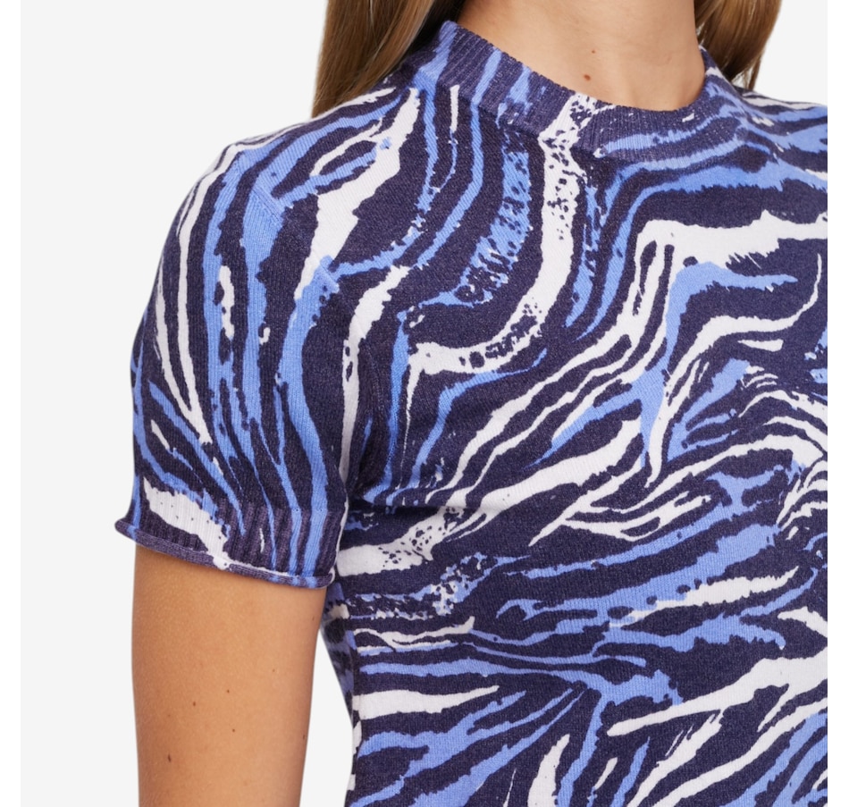 Image 119906_ALTMORE1.jpg, Product 119-906 / Price $89.99, Diane Gilman Printed Short Sleeve Sweater from DG2 by Diane Gilman on TSC.ca's Fashion department