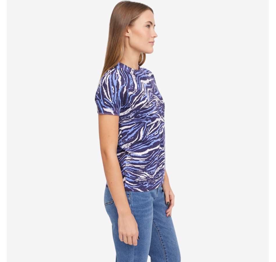 Image 119906_ALTMORE4.jpg, Product 119-906 / Price $89.99, Diane Gilman Printed Short Sleeve Sweater from DG2 by Diane Gilman on TSC.ca's Fashion department