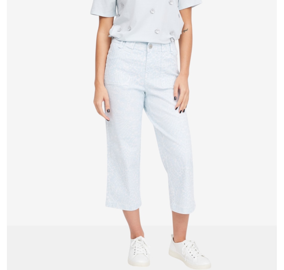 Image 119907_BLUAN.jpg, Product 119-907 / Price $84.99, Diane Gilman Printed Utility Relaxed Crop Pant from DG2 by Diane Gilman on TSC.ca's Fashion department