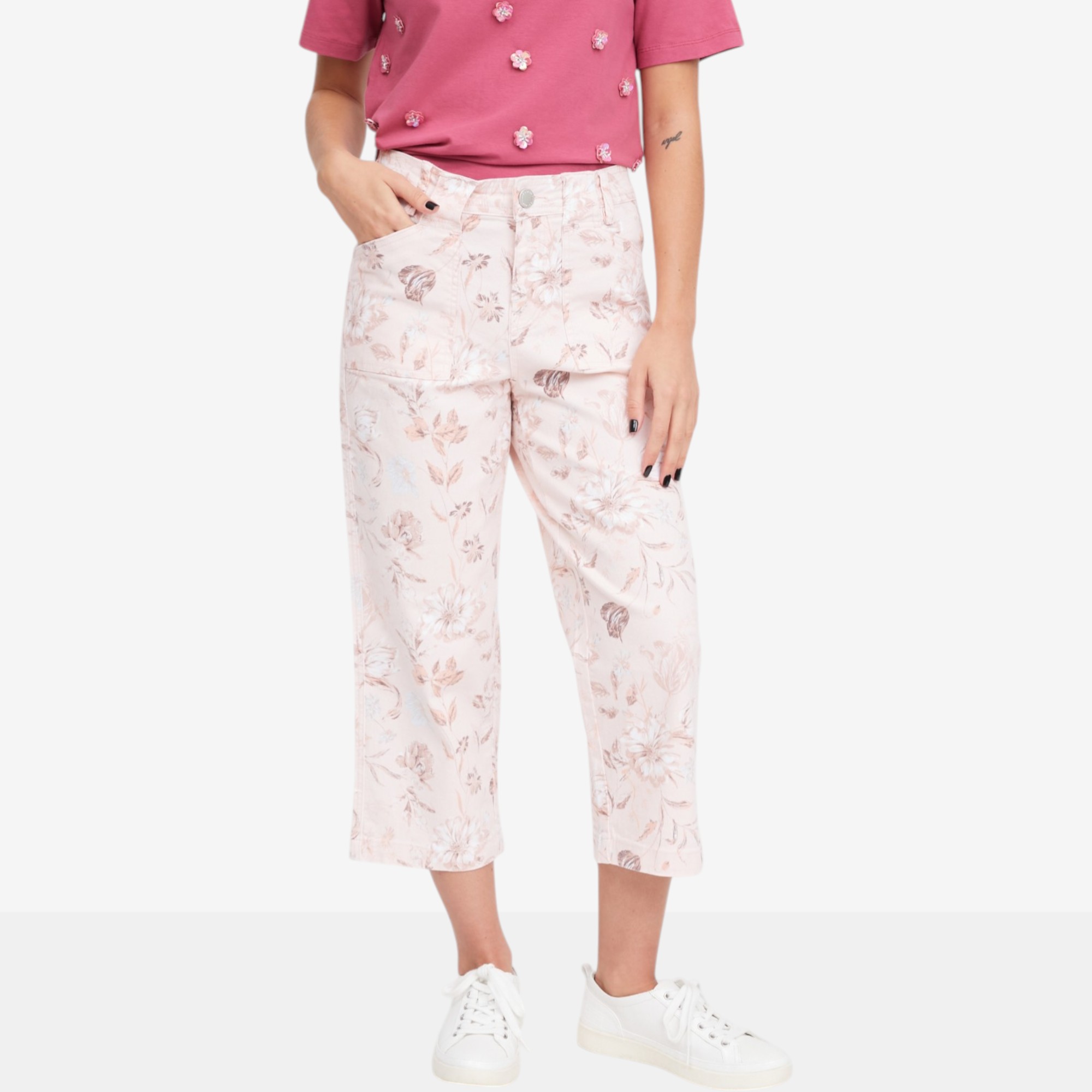 Diane Gilman Printed Utility Relaxed Crop Pant - TSC.ca