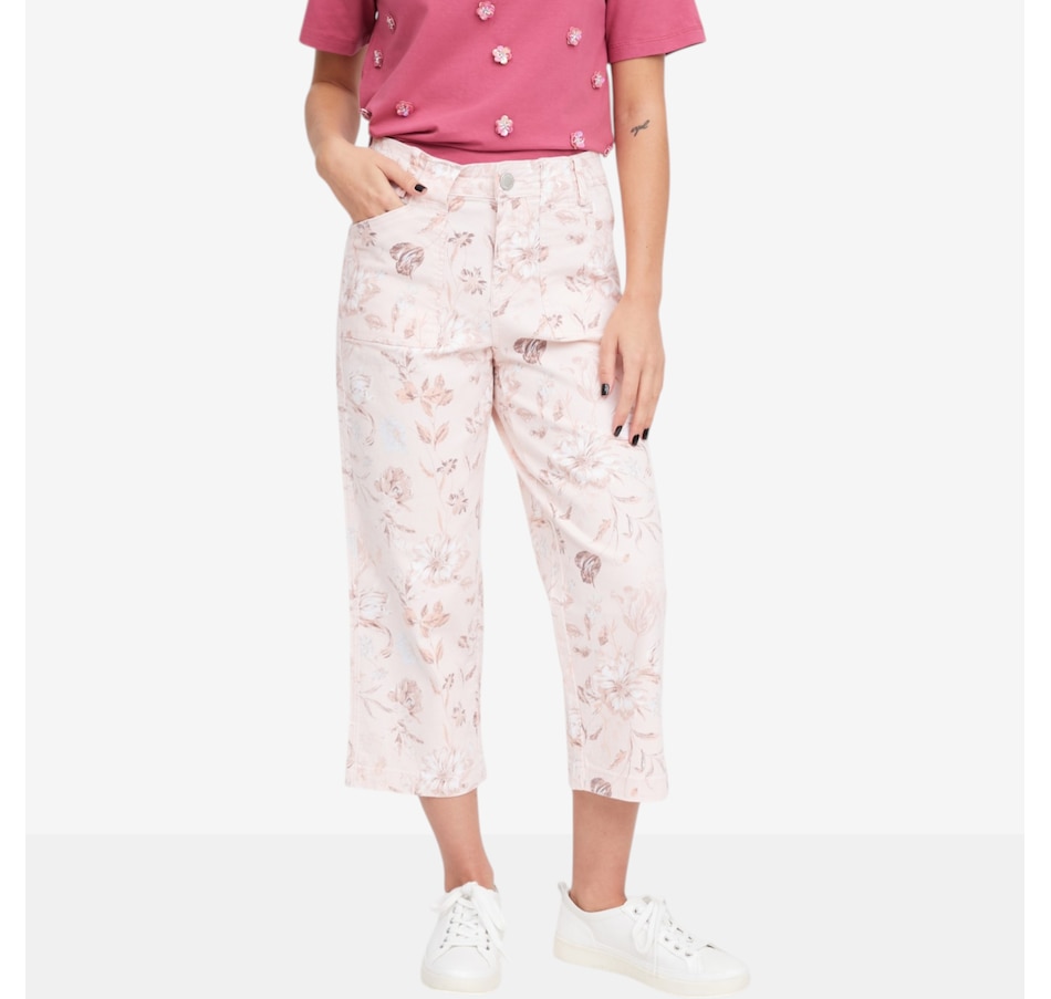 Image 119907_PKF.jpg, Product 119-907 / Price $84.99, Diane Gilman Printed Utility Relaxed Crop Pant from DG2 by Diane Gilman on TSC.ca's Fashion department