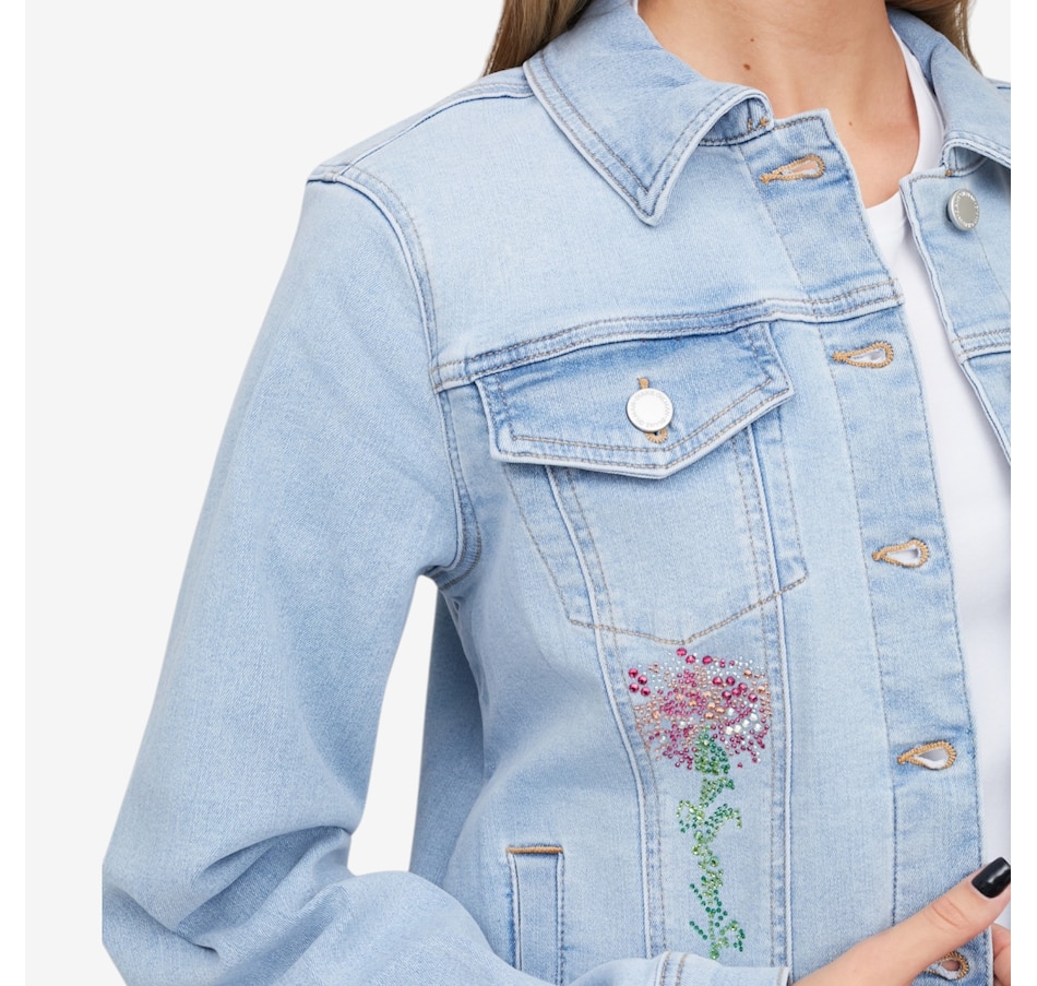 Image 119910_ALTMORE1.jpg, Product 119-910 / Price $149.99, Diane Gilman Crystal Embellished Denim Jacket from DG2 by Diane Gilman on TSC.ca's Fashion department