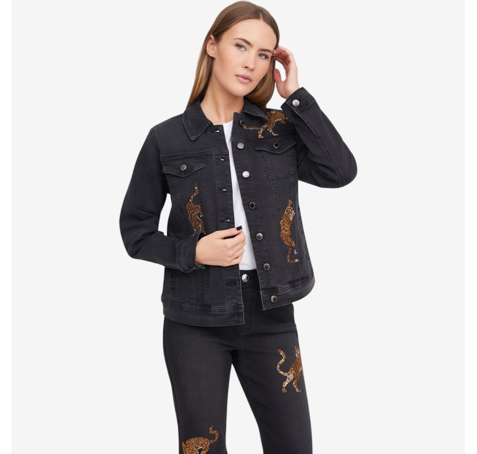 Image 119910_ALTMORE5.jpg, Product 119-910 / Price $149.99, Diane Gilman Crystal Embellished Denim Jacket from DG2 by Diane Gilman on TSC.ca's Fashion department