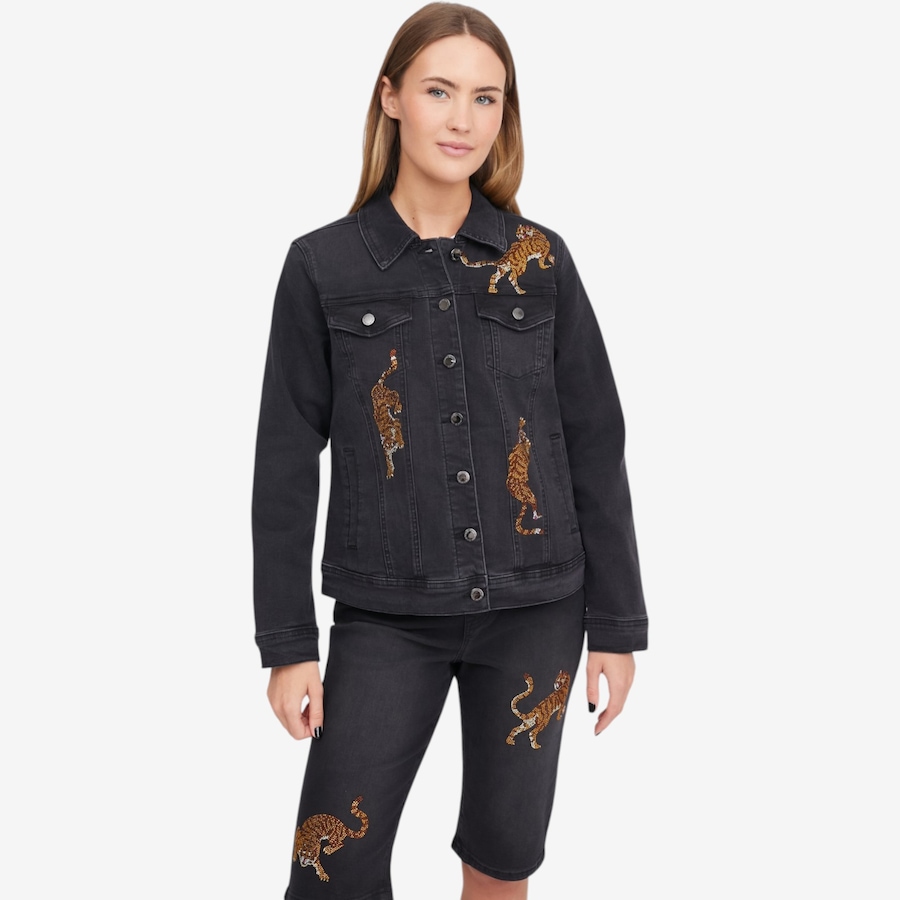Image 119910_BLK.jpg, Product 119-910 / Price $89.88, Diane Gilman Crystal Embellished Denim Jacket from DG2 by Diane Gilman on TSC.ca's Fashion department