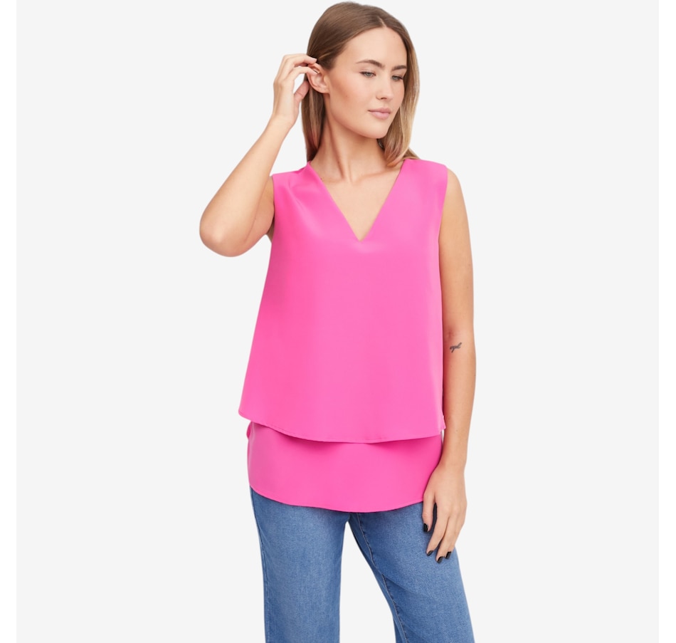 Image 119912_FUS.jpg, Product 119-912 / Price $59.99, Diane Gilman V-Neck Easy Tank from DG2 by Diane Gilman on TSC.ca's Fashion department