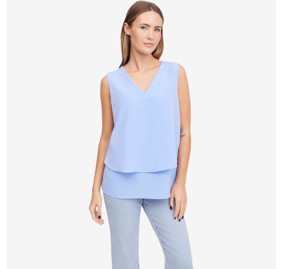 Image 119912_GRMST.jpg, Product 119-912 / Price $59.99, Diane Gilman V-Neck Easy Tank from DG2 by Diane Gilman on TSC.ca's Fashion department