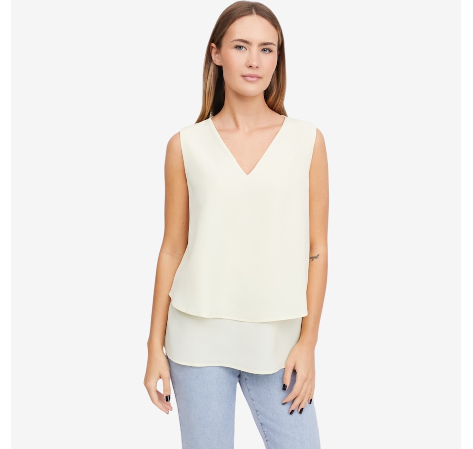 Image 119912_LEMO.jpg, Product 119-912 / Price $59.99, Diane Gilman V-Neck Easy Tank from DG2 by Diane Gilman on TSC.ca's Fashion department