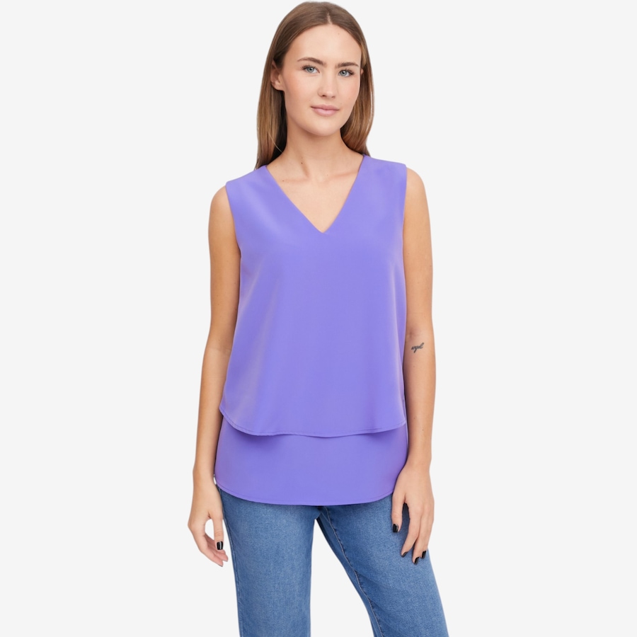 Image 119912_PUR.jpg, Product 119-912 / Price $34.88, Diane Gilman V-Neck Easy Tank from DG2 by Diane Gilman on TSC.ca's Fashion department