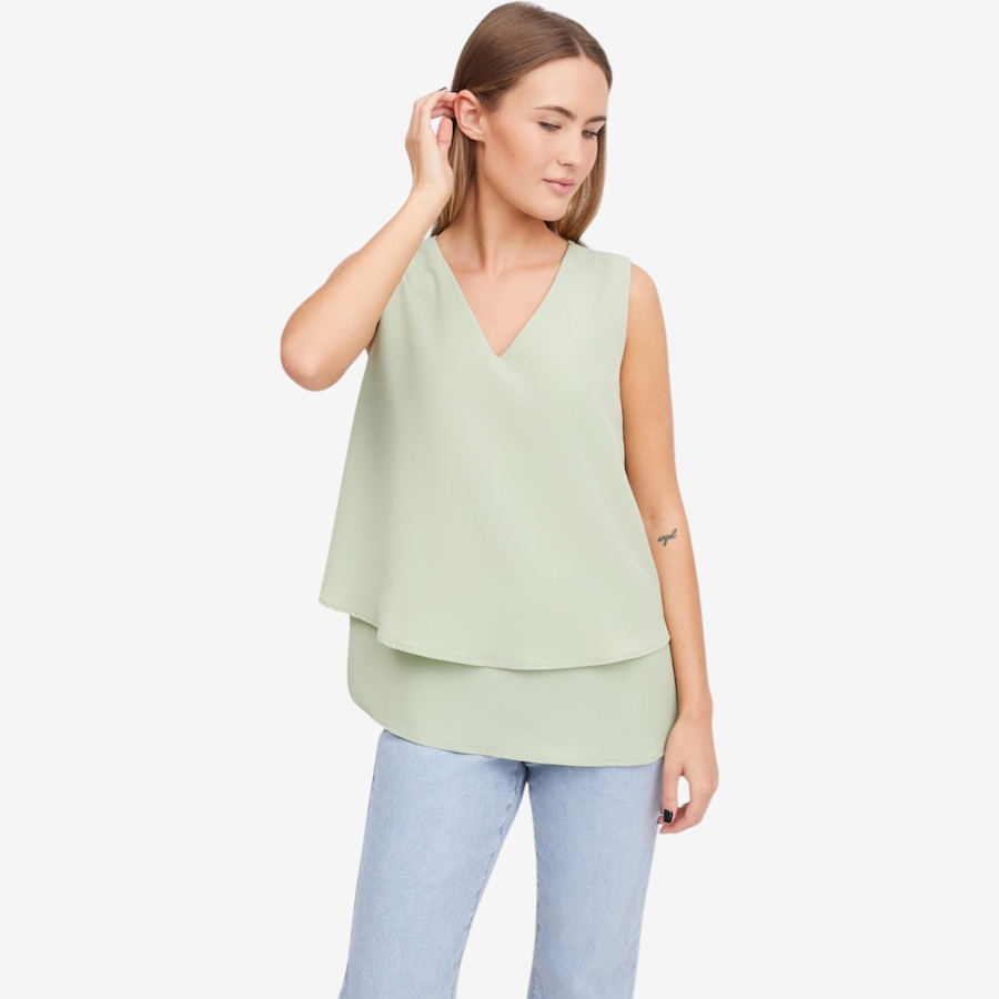 Image 119912_SAG.jpg, Product 119-912 / Price $34.88, Diane Gilman V-Neck Easy Tank from DG2 by Diane Gilman on TSC.ca's Fashion department