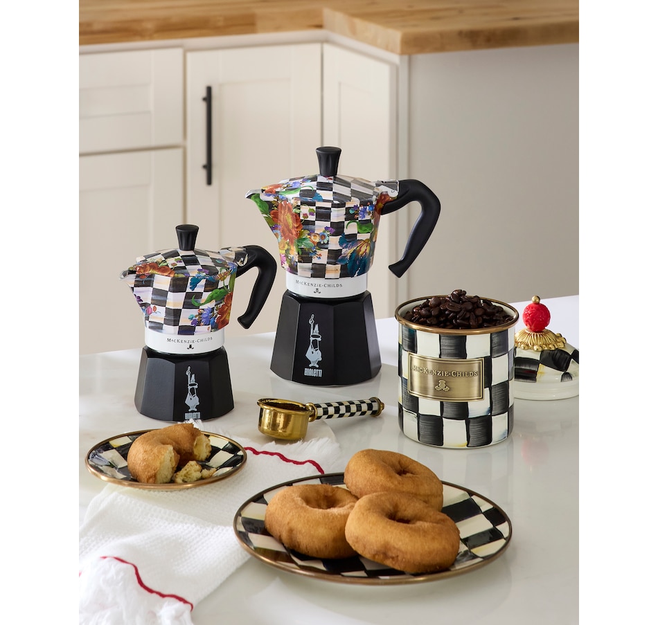 Image 119927_ALTMORE3.jpg, Product 119-927 / Price $133.00 - $160.00, MacKenzie-Childs Courtly Flower Market Moka Pot from MacKenzie Childs on TSC.ca's Kitchen department