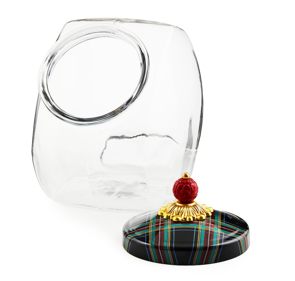 Image 119932_ALTMORE1.jpg, Product 119-932 / Price $79.88, MacKenzie-Childs Cookie Jar with Tartan Lid from MacKenzie Childs on TSC.ca's Kitchen department