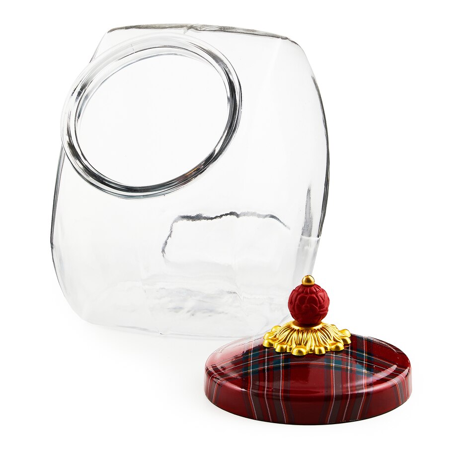 Image 119932_ALTMORE2.jpg, Product 119-932 / Price $79.88, MacKenzie-Childs Cookie Jar with Tartan Lid from MacKenzie Childs on TSC.ca's Kitchen department