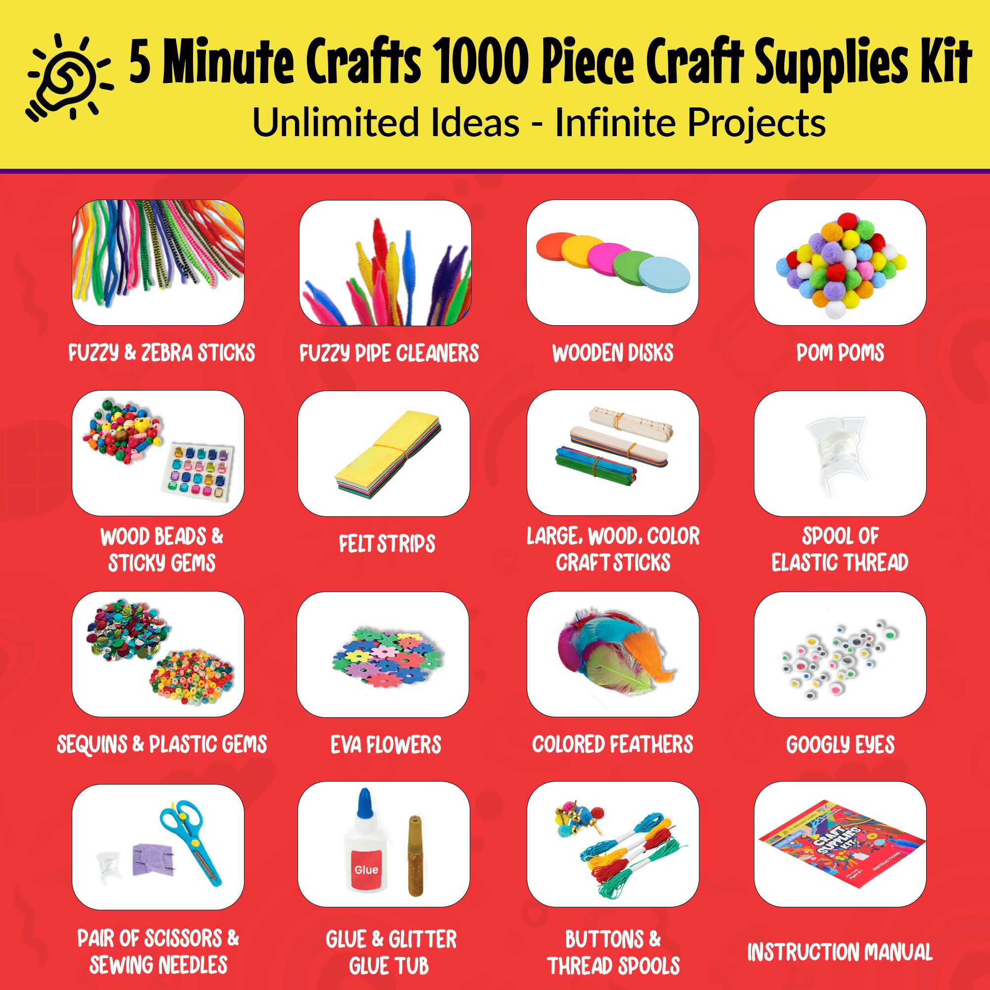 5-Minute Craft 1,000-Piece Craft Supply Kit - TSC.ca