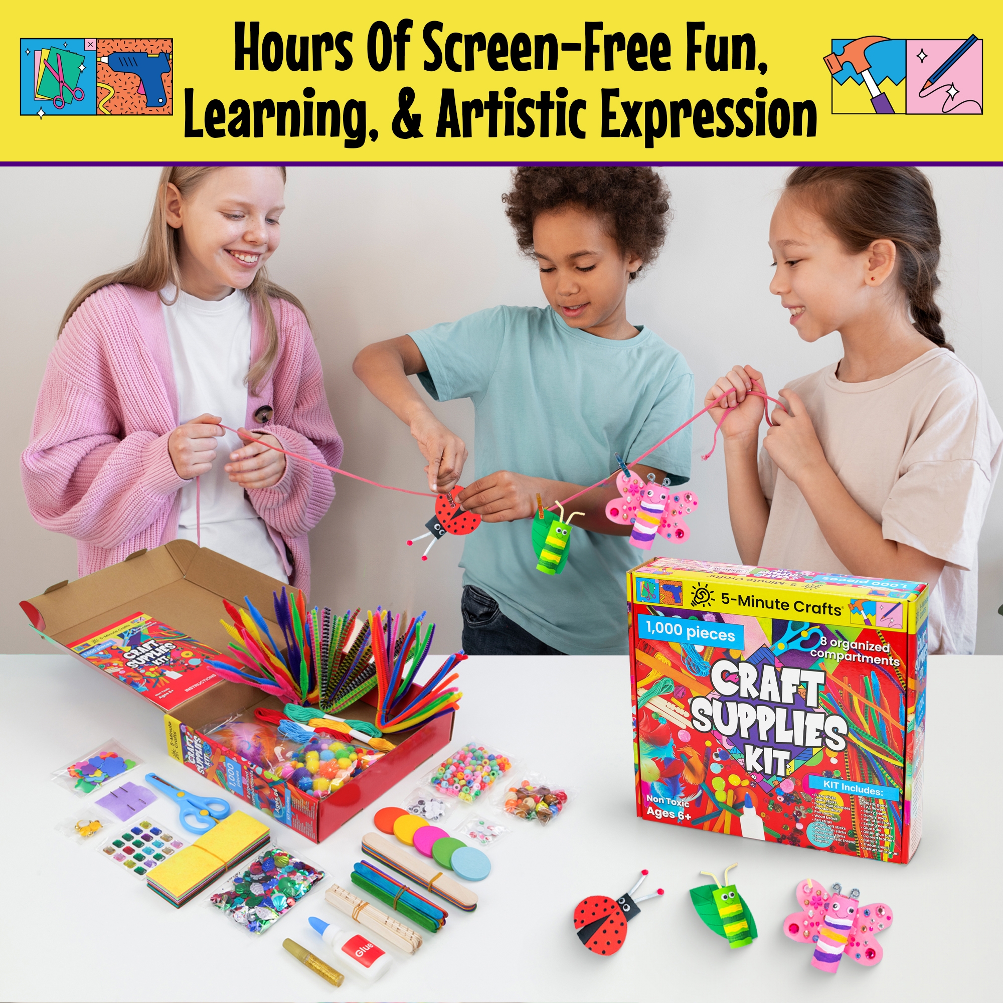 5-Minute Craft 1,000-Piece Craft Supply Kit - TSC.ca
