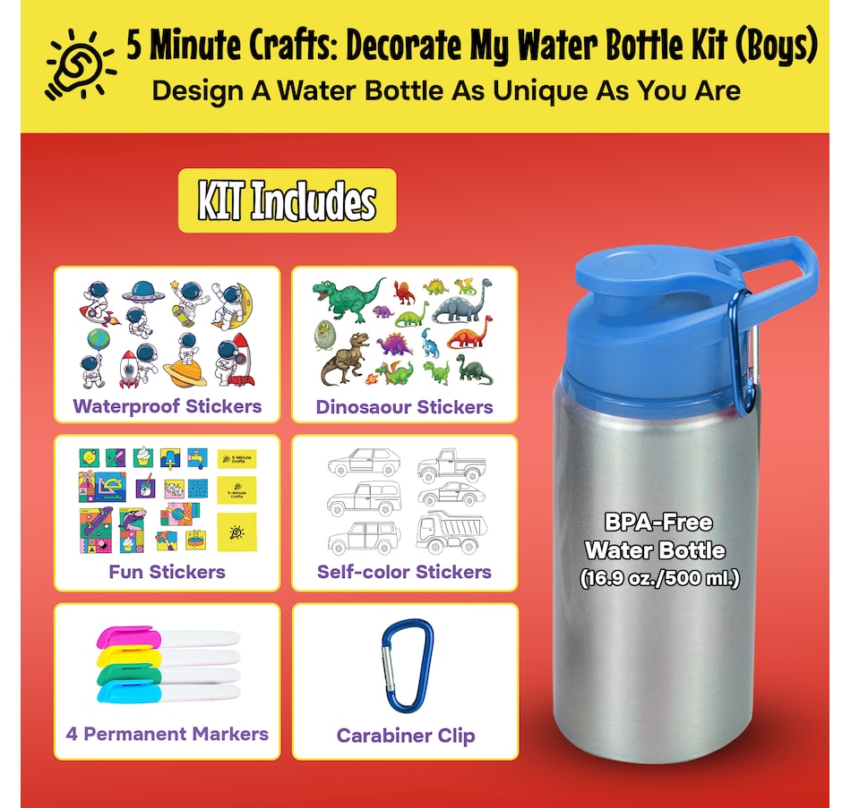 Image 119949_ALTMORE1.jpg, Product 119-949 / Price $29.99, 5-Minute Craft Water Bottle Kit (2-pack) from 5-Minute Crafts on TSC.ca's Kitchen department