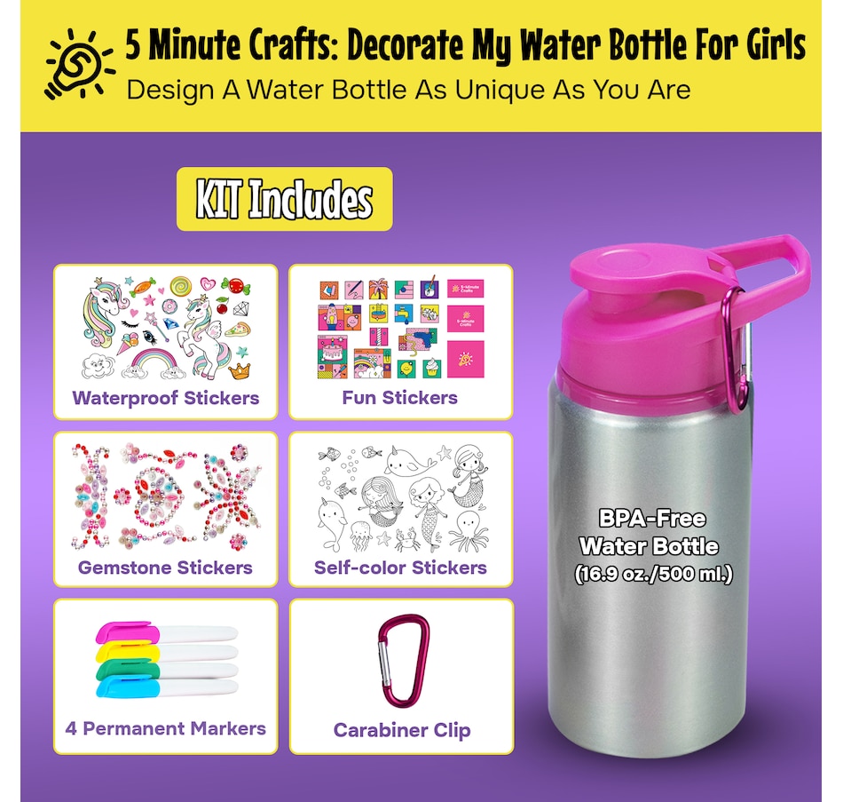 Image 119949_ALTMORE2.jpg, Product 119-949 / Price $29.99, 5-Minute Craft Water Bottle Kit (2-pack) from 5-Minute Crafts on TSC.ca's Kitchen department