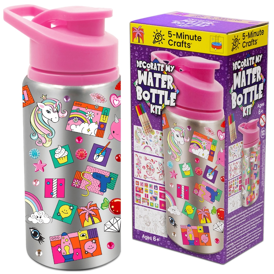 Image 119949_GRLS.jpg, Product 119-949 / Price $19.88, 5-Minute Craft Water Bottle Kit (2-pack) from 5-Minute Crafts on TSC.ca's Kitchen department