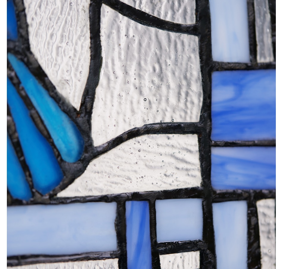 Image 119972_ALTMORE6.jpg, Product 119-972 / Price $99.99, Tiffany Style Lighting 11" John Blue Jay Stained Glass Window Panel from Tiffany Style Lighting on TSC.ca's Home & Garden department