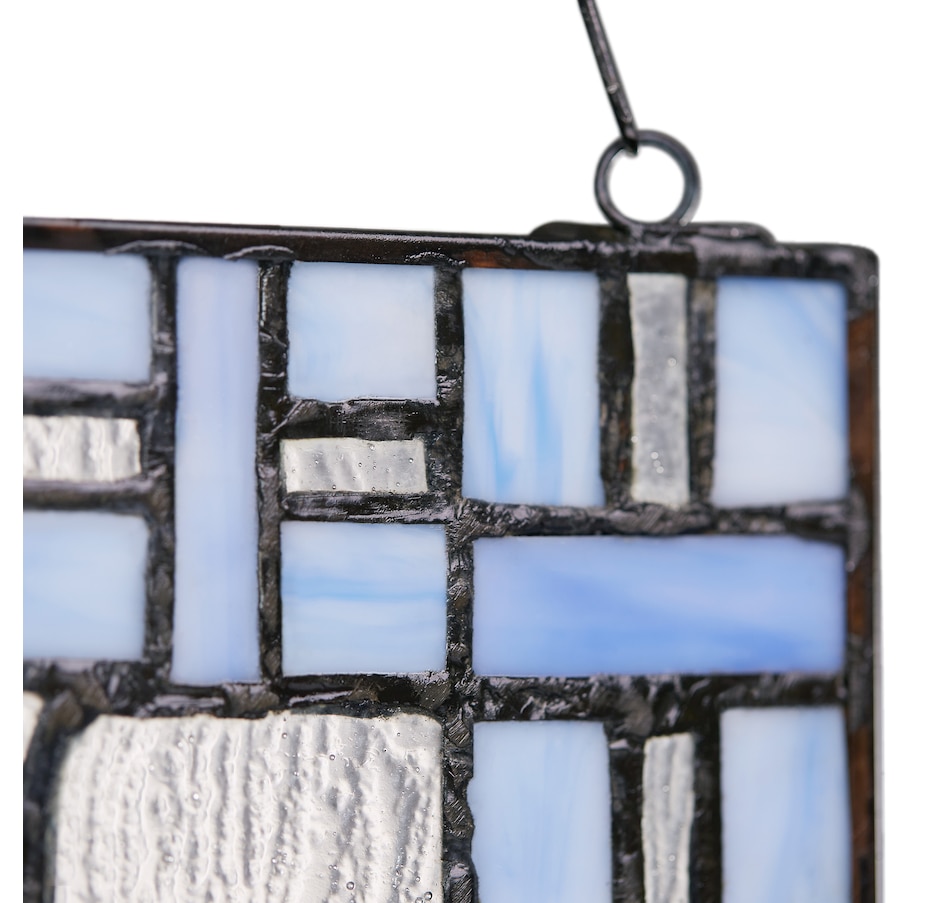 Image 119972_ALTMORE7.jpg, Product 119-972 / Price $99.99, Tiffany Style Lighting 11" John Blue Jay Stained Glass Window Panel from Tiffany Style Lighting on TSC.ca's Home & Garden department