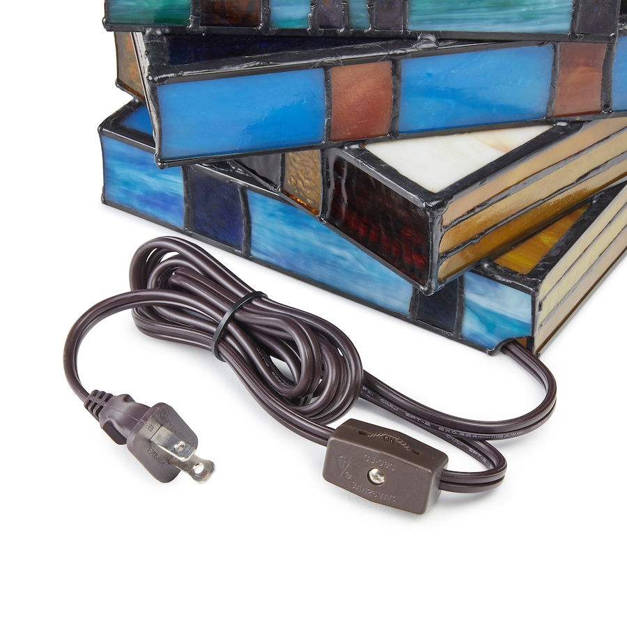Image 119975_ALTMORE4.jpg, Product 119-975 / Price $169.99, Tiffany Style 5.75"H Multi-Coloured Book Stack Stained Glass Accent Lamp from Tiffany Style Lighting  on TSC.ca's Home & Garden department