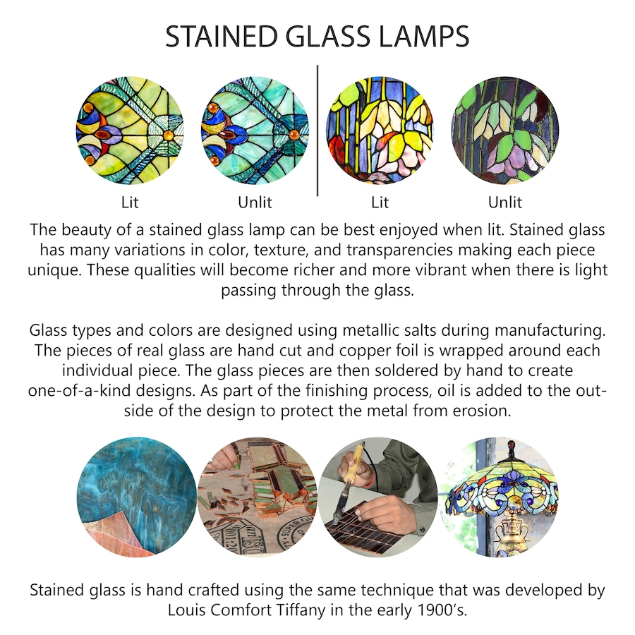 Image 119975_ALTMORE6.jpg, Product 119-975 / Price $169.99, Tiffany Style 5.75"H Multi-Coloured Book Stack Stained Glass Accent Lamp from Tiffany Style Lighting  on TSC.ca's Home & Garden department