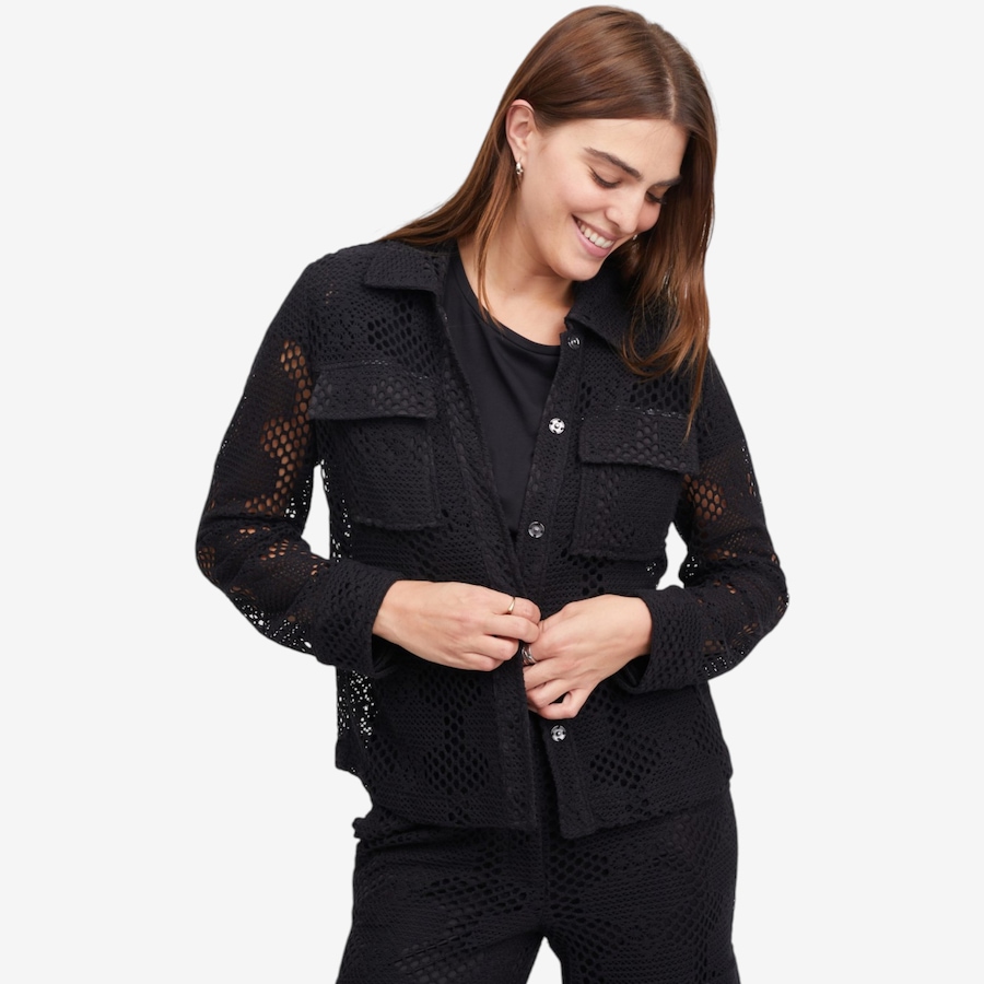 Image 120087_BLK.jpg, Product 120-087 / Price $79.88, Jhoan Sebastian Grey Summer Crochet Jacket from Jhoan Sebastian Grey on TSC.ca's Fashion department
