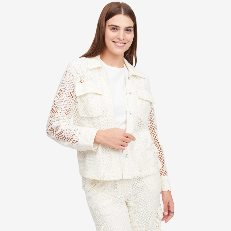 Image 120087_CRM.jpg, Product 120-087 / Price $79.88, Jhoan Sebastian Grey Summer Crochet Jacket from Jhoan Sebastian Grey on TSC.ca's Fashion department