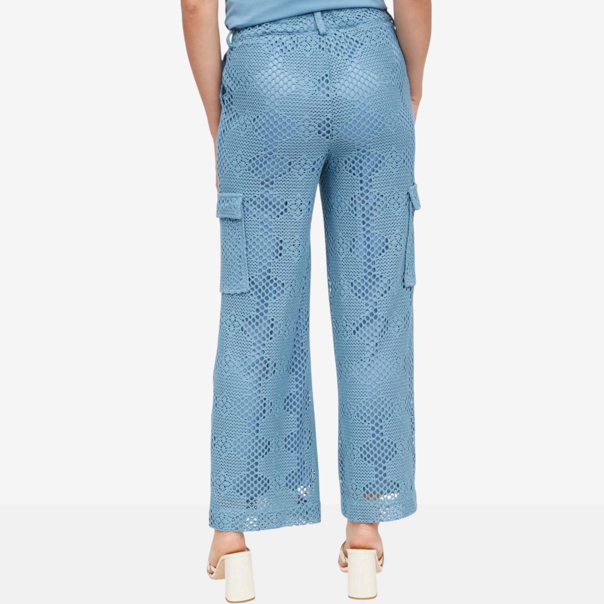 Jhoan Sebastian Grey Summer Crochet Cargo Pant - TSC.ca