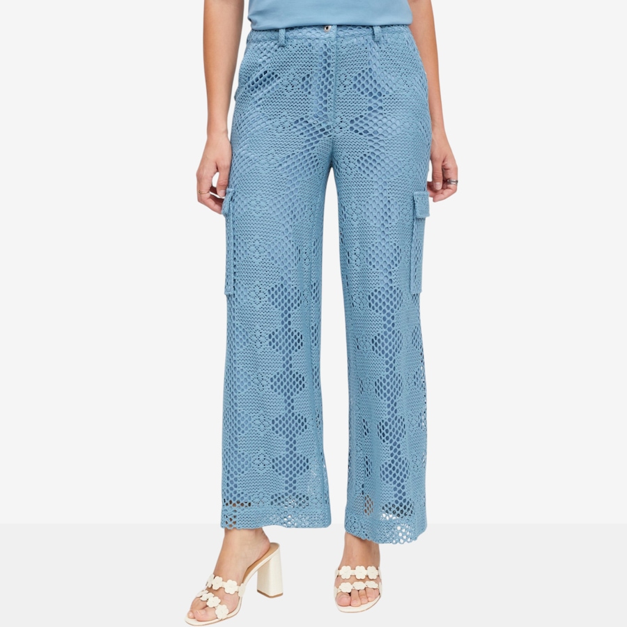 Image 120088_AQB.jpg, Product 120-088 / Price $49.88, Jhoan Sebastian Grey Summer Crochet Cargo Pant from Jhoan Sebastian Grey on TSC.ca's Fashion department