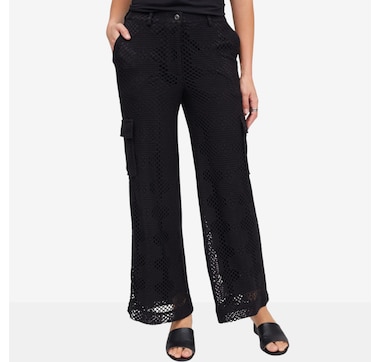 Jhoan Sebastian Grey Summer Crochet Cargo Pant